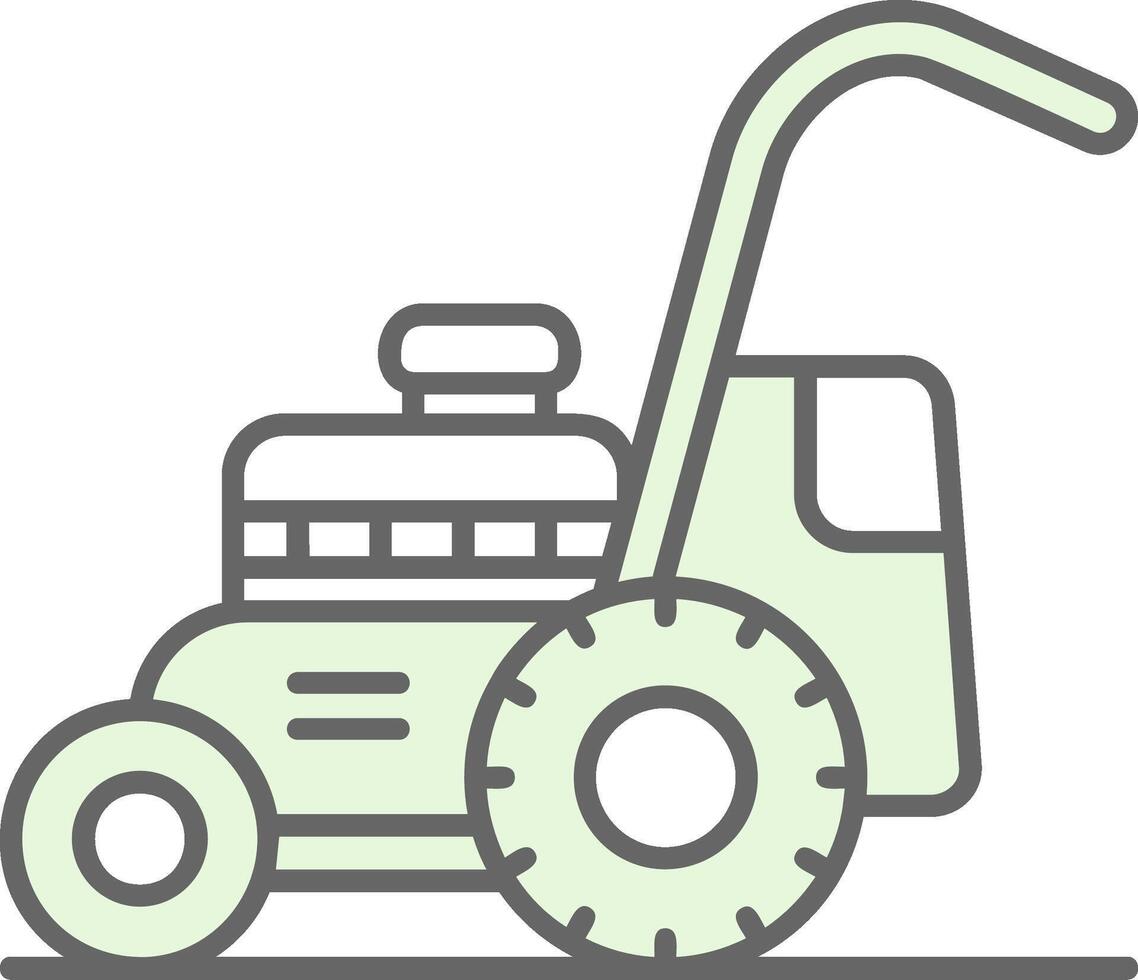 Mower Green Light Fillay Icon vector