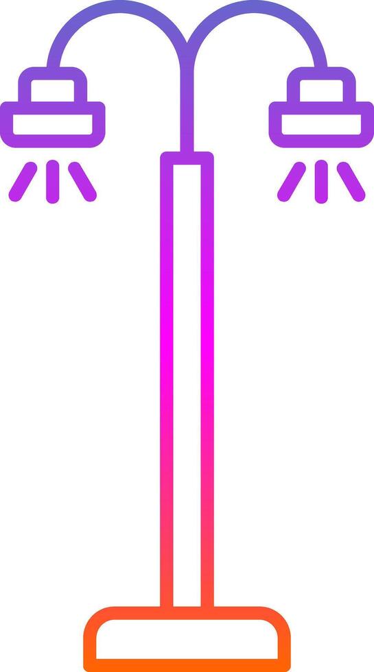 Street Lamp Line Gradient Icon vector