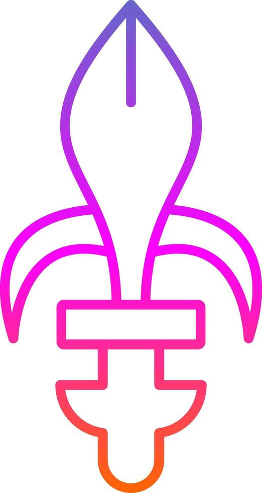 Fleur de lis Line Gradient Icon vector