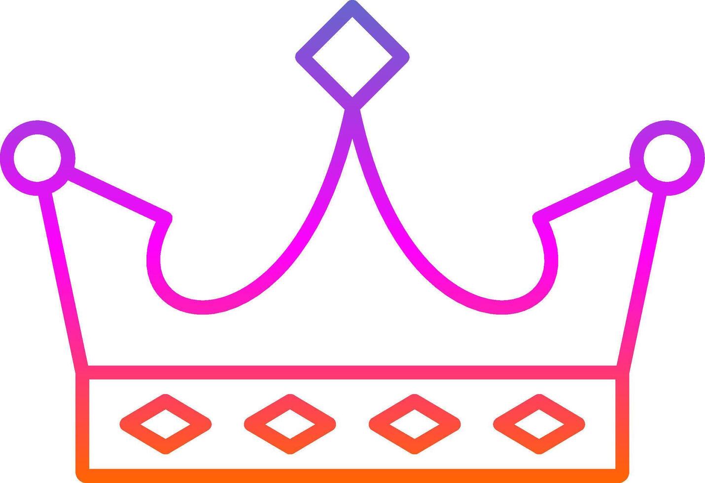 King Line Gradient Icon vector