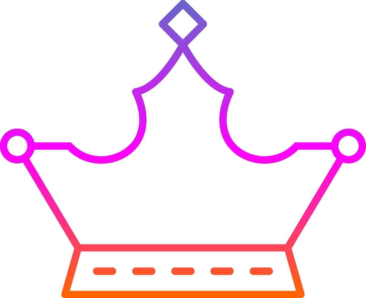 Monarchy Line Gradient Icon vector