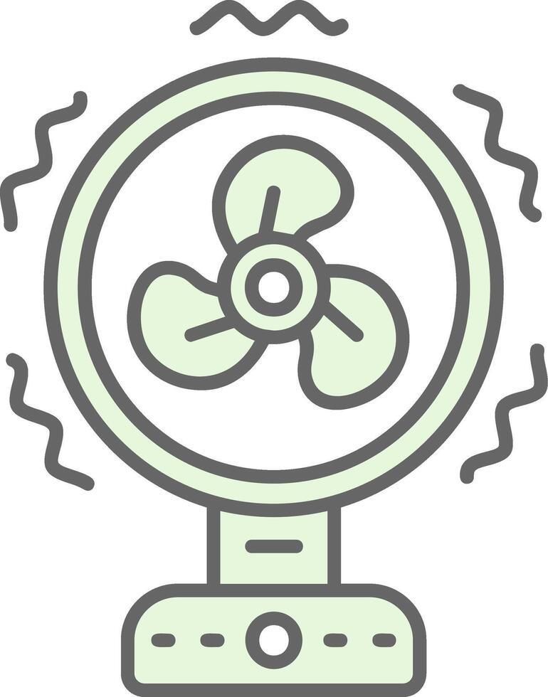 Fan Green Light Fillay Icon vector