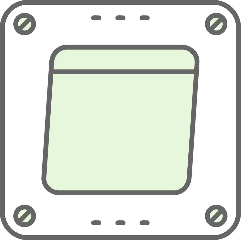 Swtich Green Light Fillay Icon vector