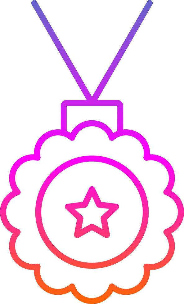 Medallion Line Gradient Icon vector
