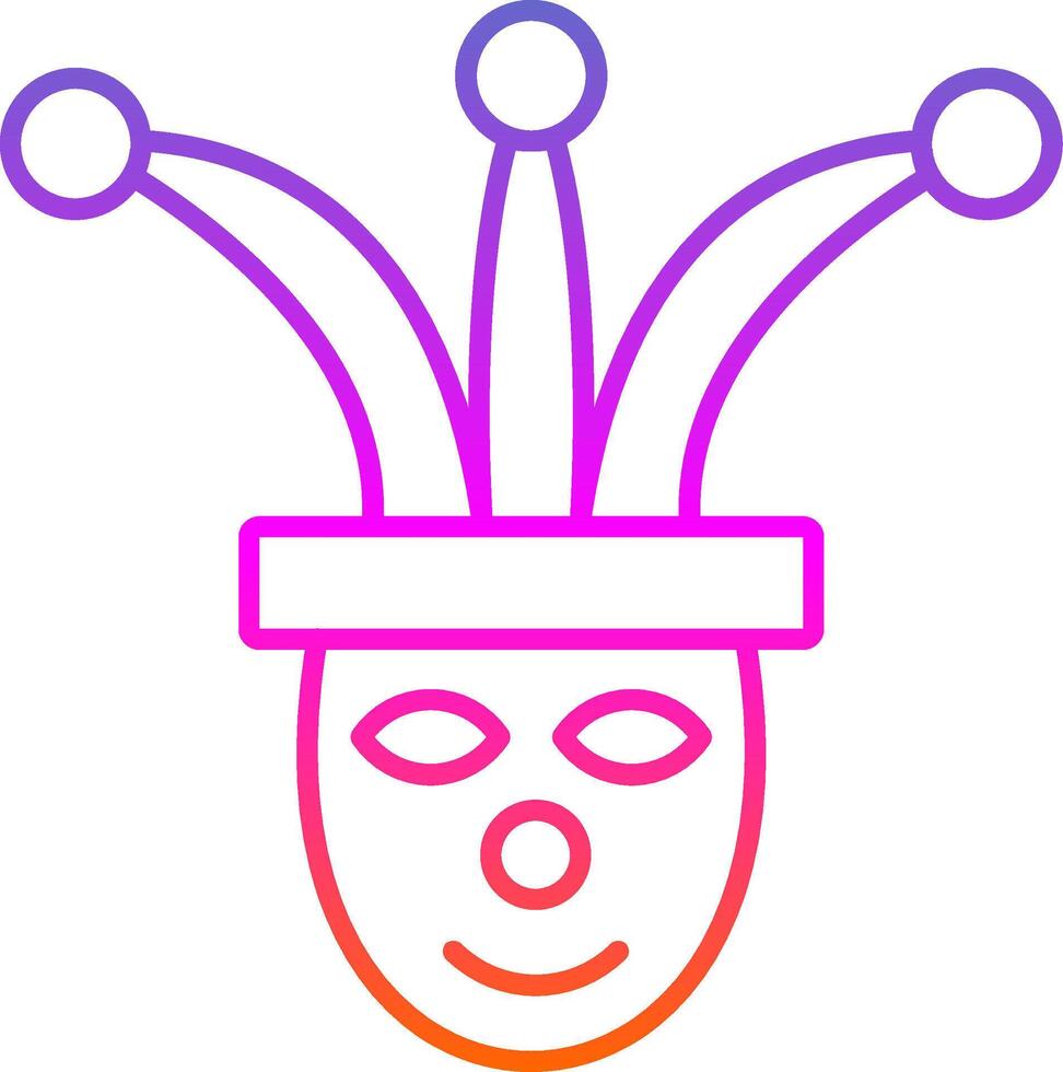 Jester Line Gradient Icon vector