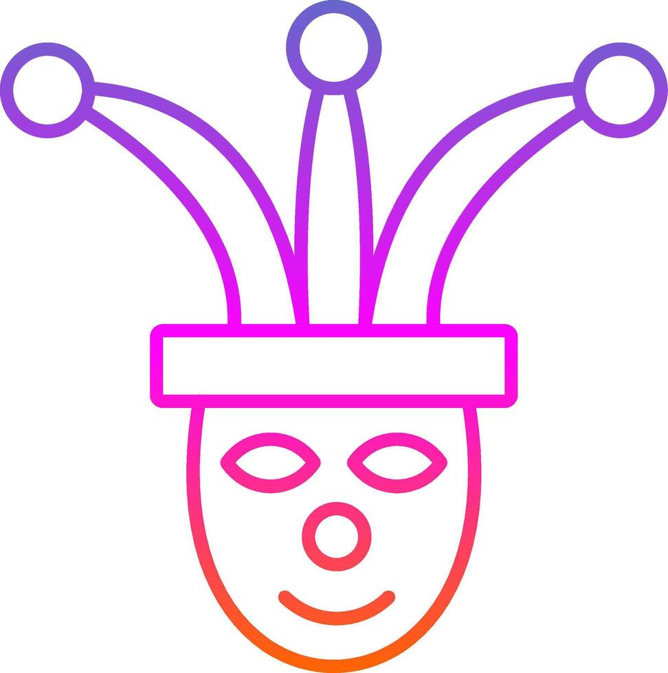 Jester Line Gradient Icon vector