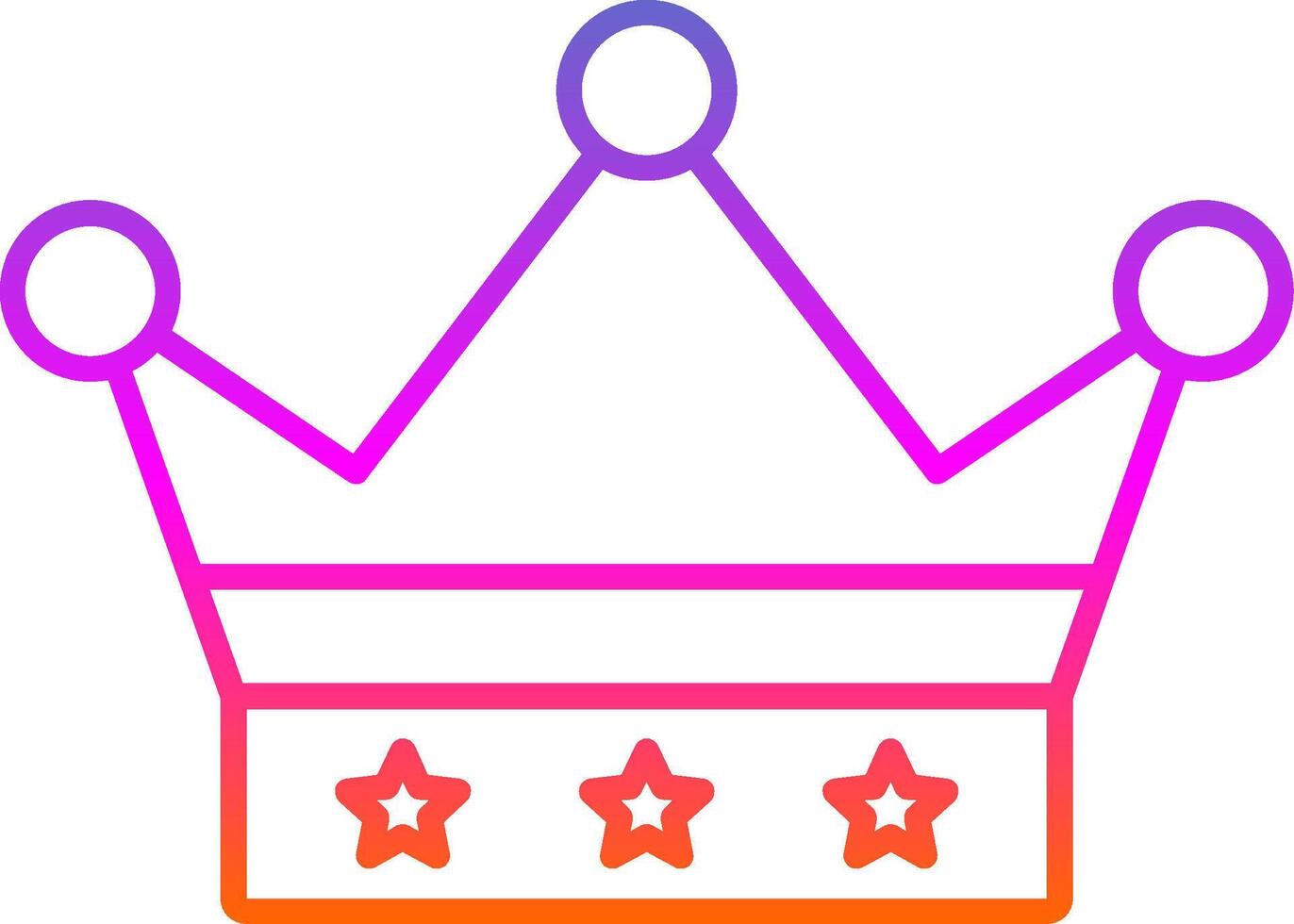 Crown Line Gradient Icon vector