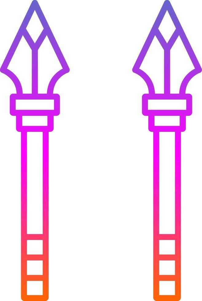 Spear Line Gradient Icon vector