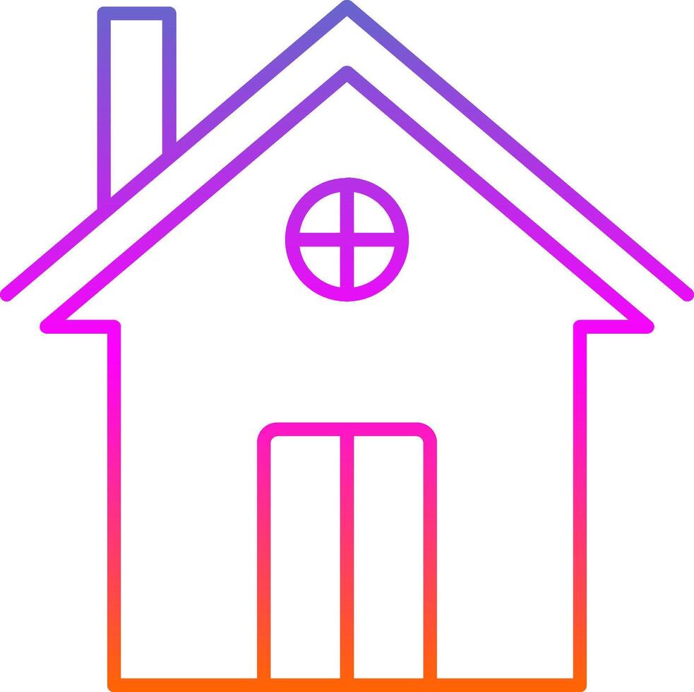 House Line Gradient Icon vector