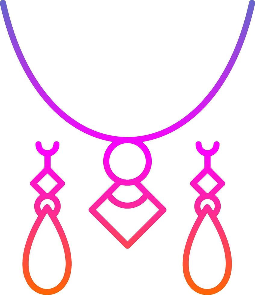 Jewelery Line Gradient Icon vector