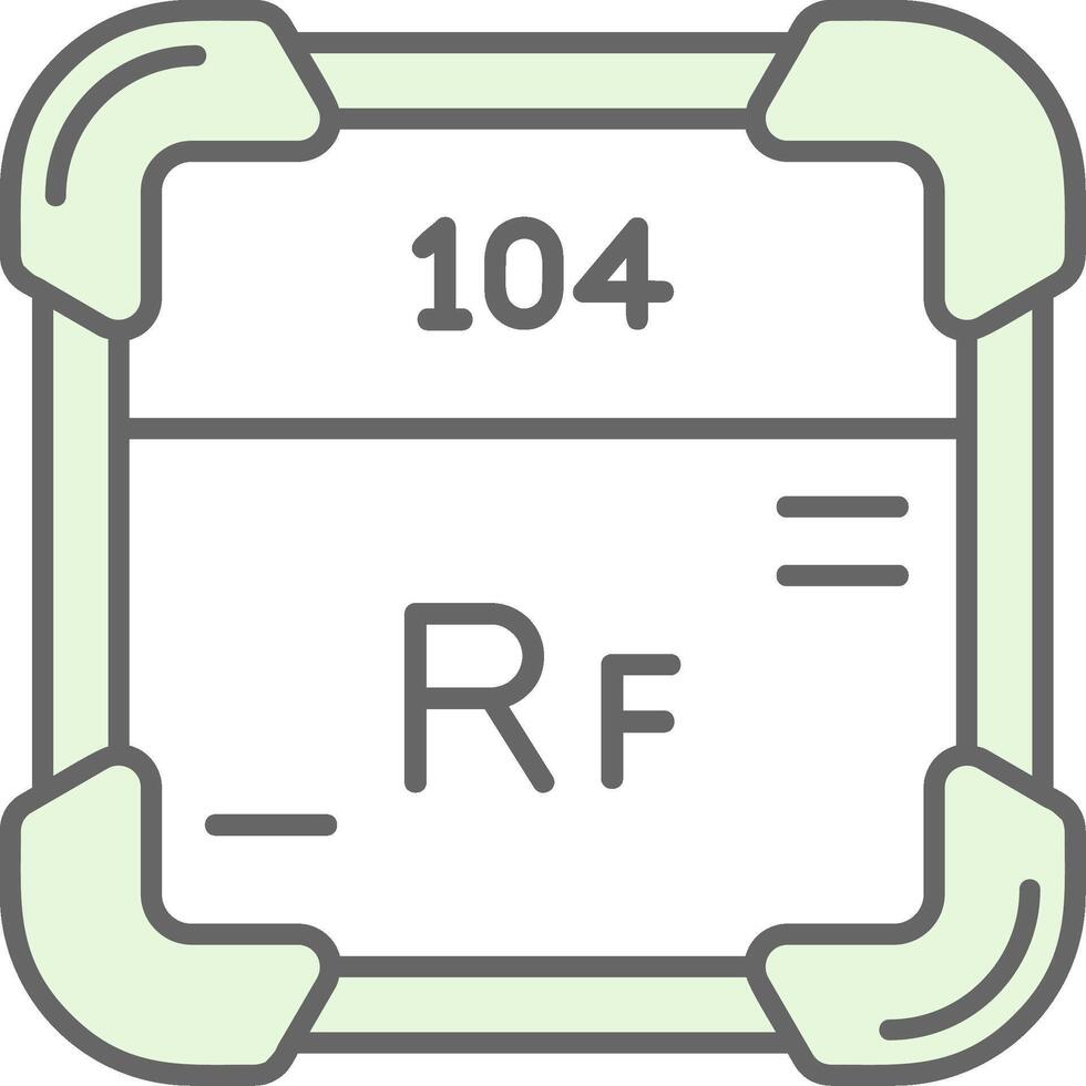 Rutherfordium Green Light Fillay Icon vector