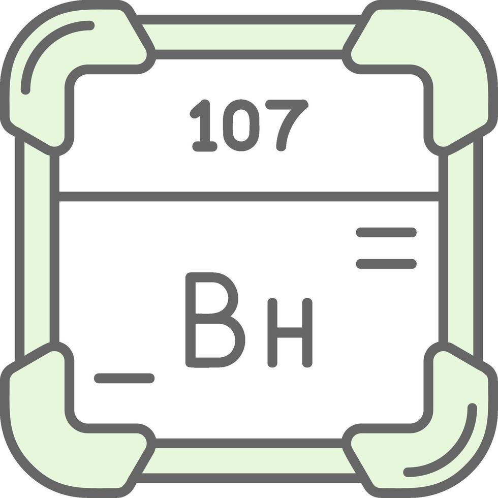 bohrium verde ligero relleno icono vector