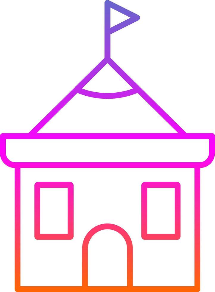Temple Line Gradient Icon vector