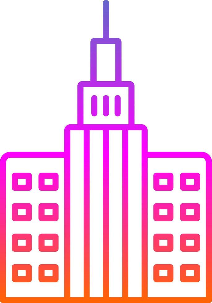 Skycraper Line Gradient Icon vector