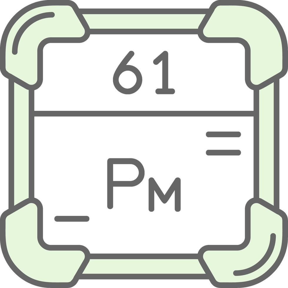 Promethium Green Light Fillay Icon vector