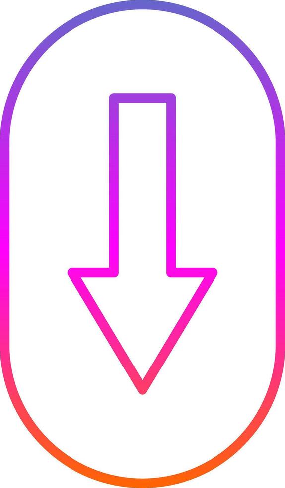Scroll Down Line Gradient Icon vector