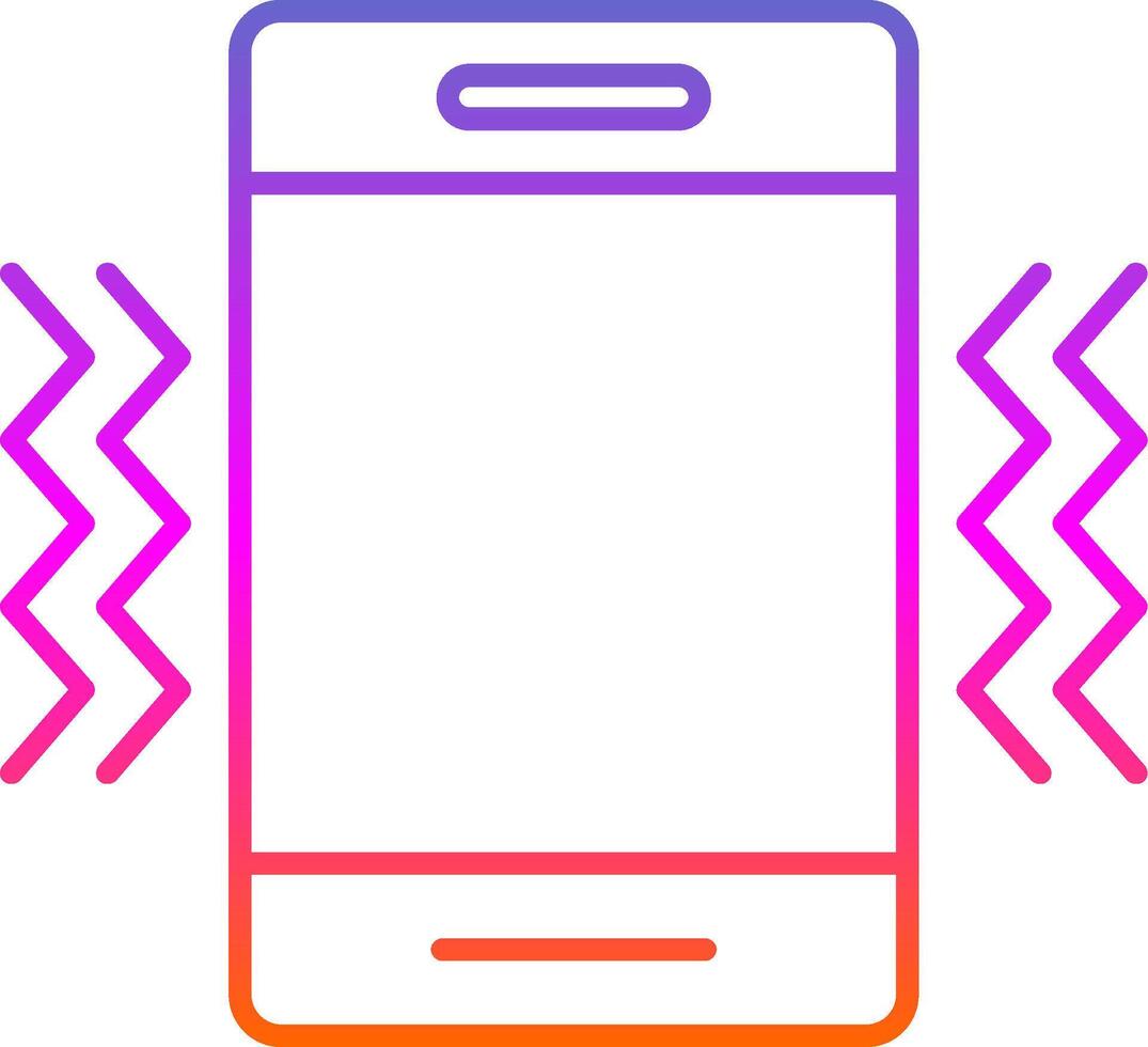 Vibration Line Gradient Icon vector