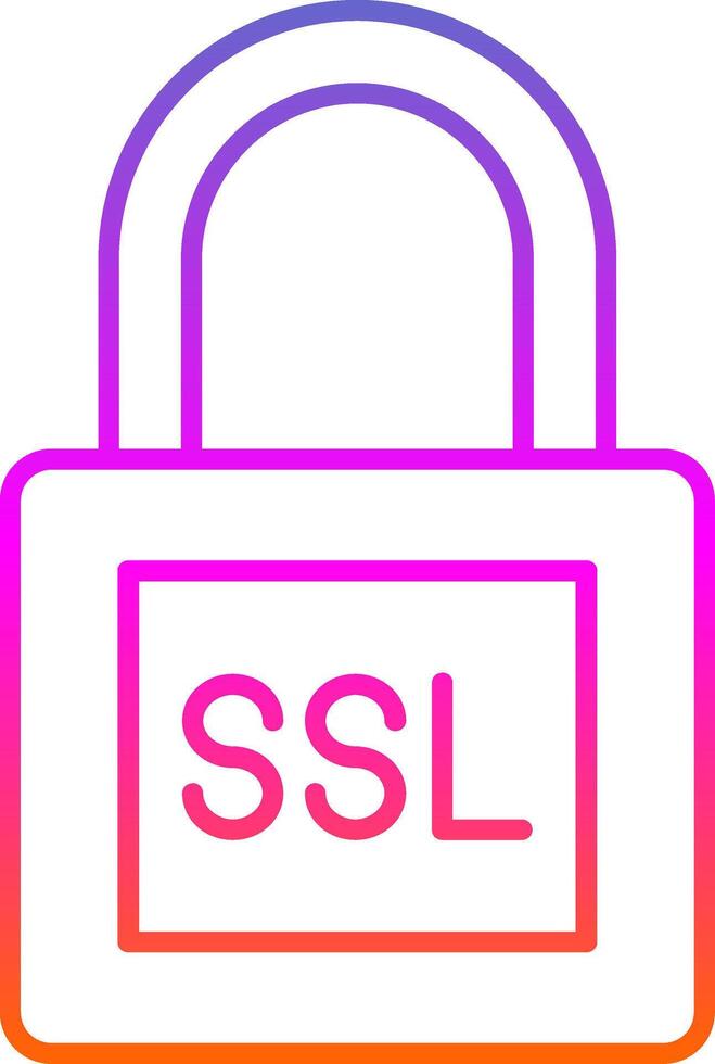 SSL Line Gradient Icon vector