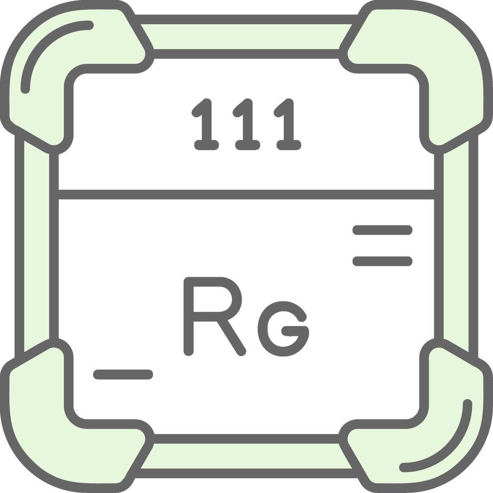 Roentgenium Green Light Fillay Icon vector