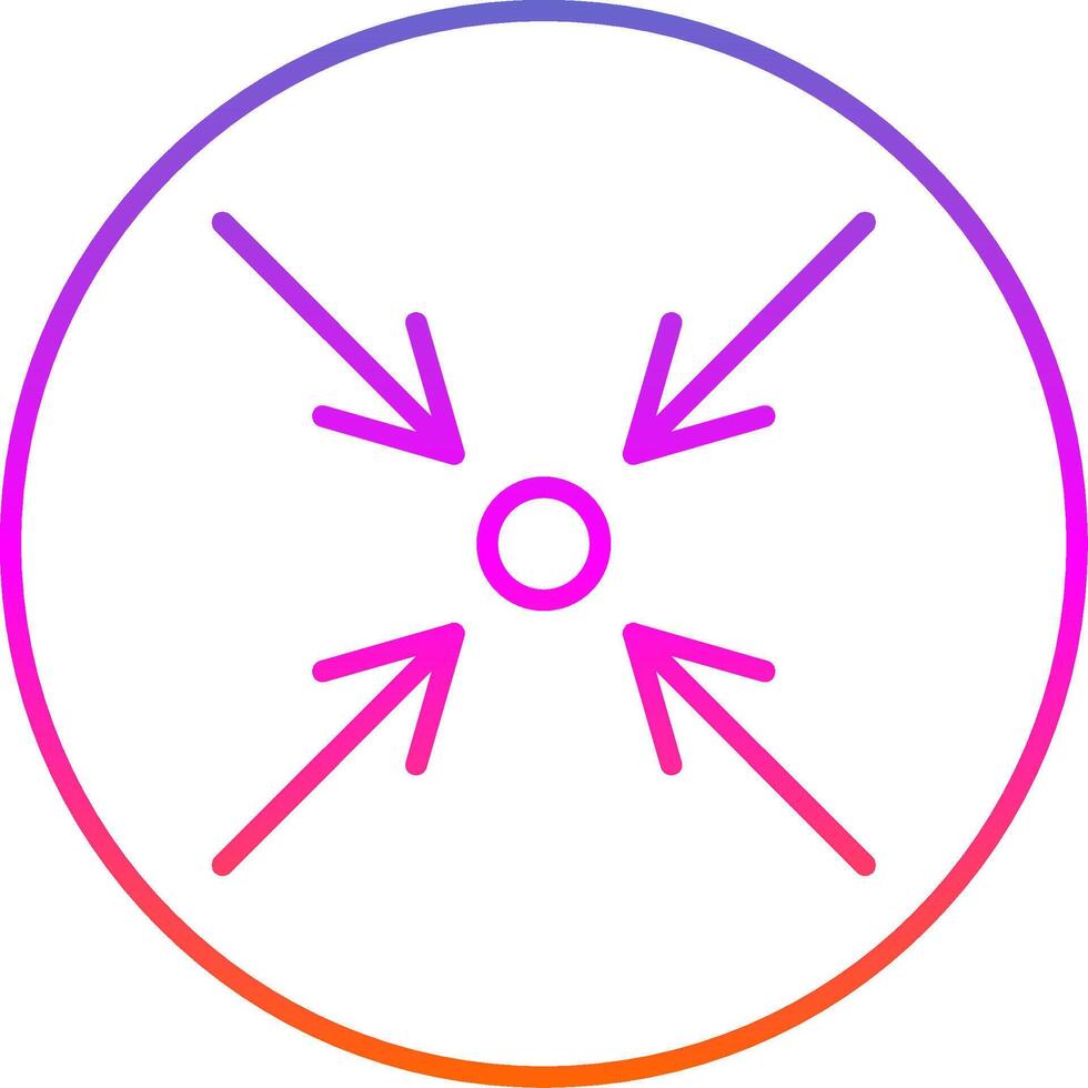 Minimize Line Gradient Icon vector