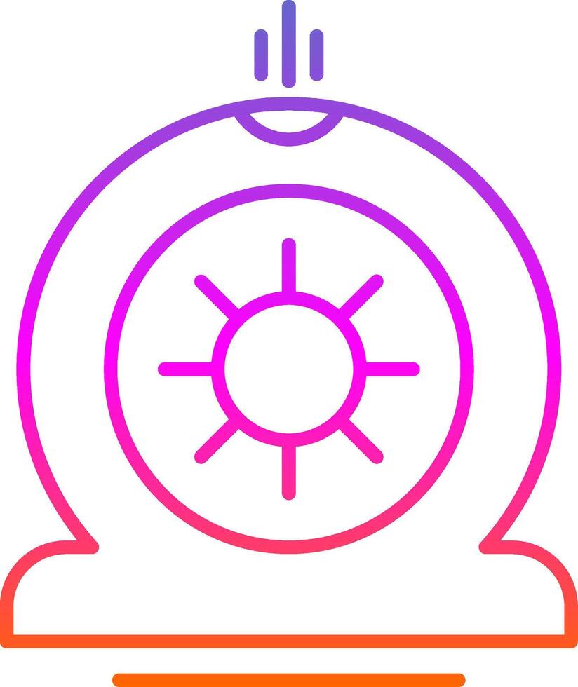 Flat Tire Line Gradient Icon vector