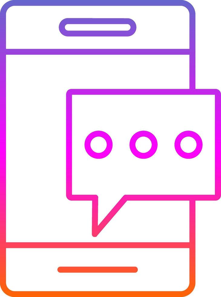 Pop Up Line Gradient Icon vector