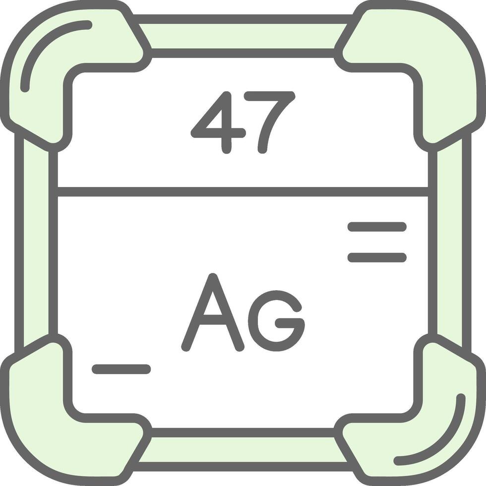 Silver Green Light Fillay Icon vector
