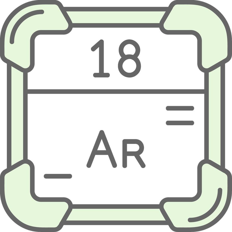 Argon Green Light Fillay Icon vector