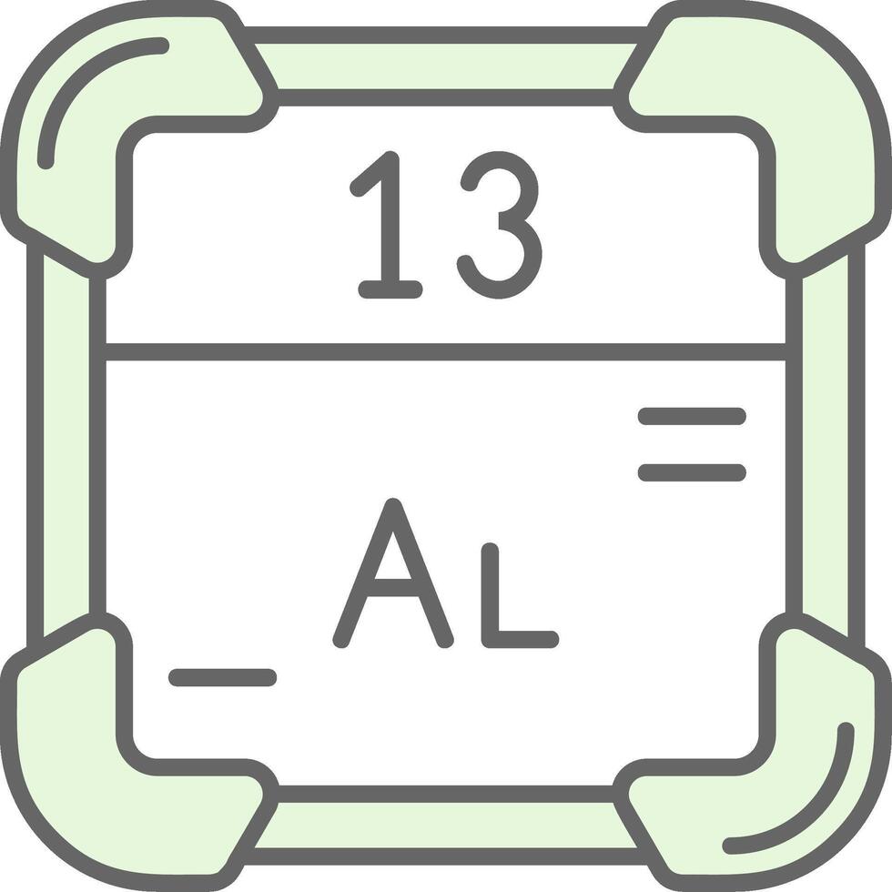 aluminio verde ligero relleno icono vector