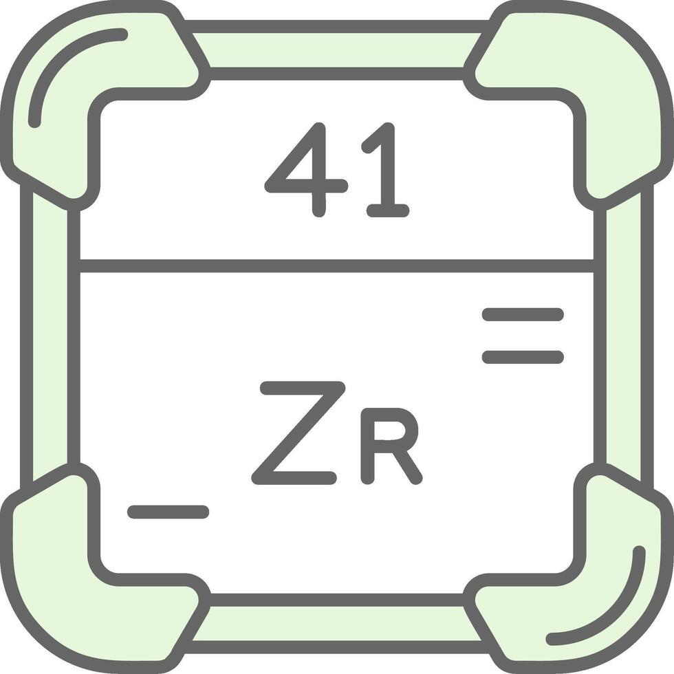 Zirconium Green Light Fillay Icon vector