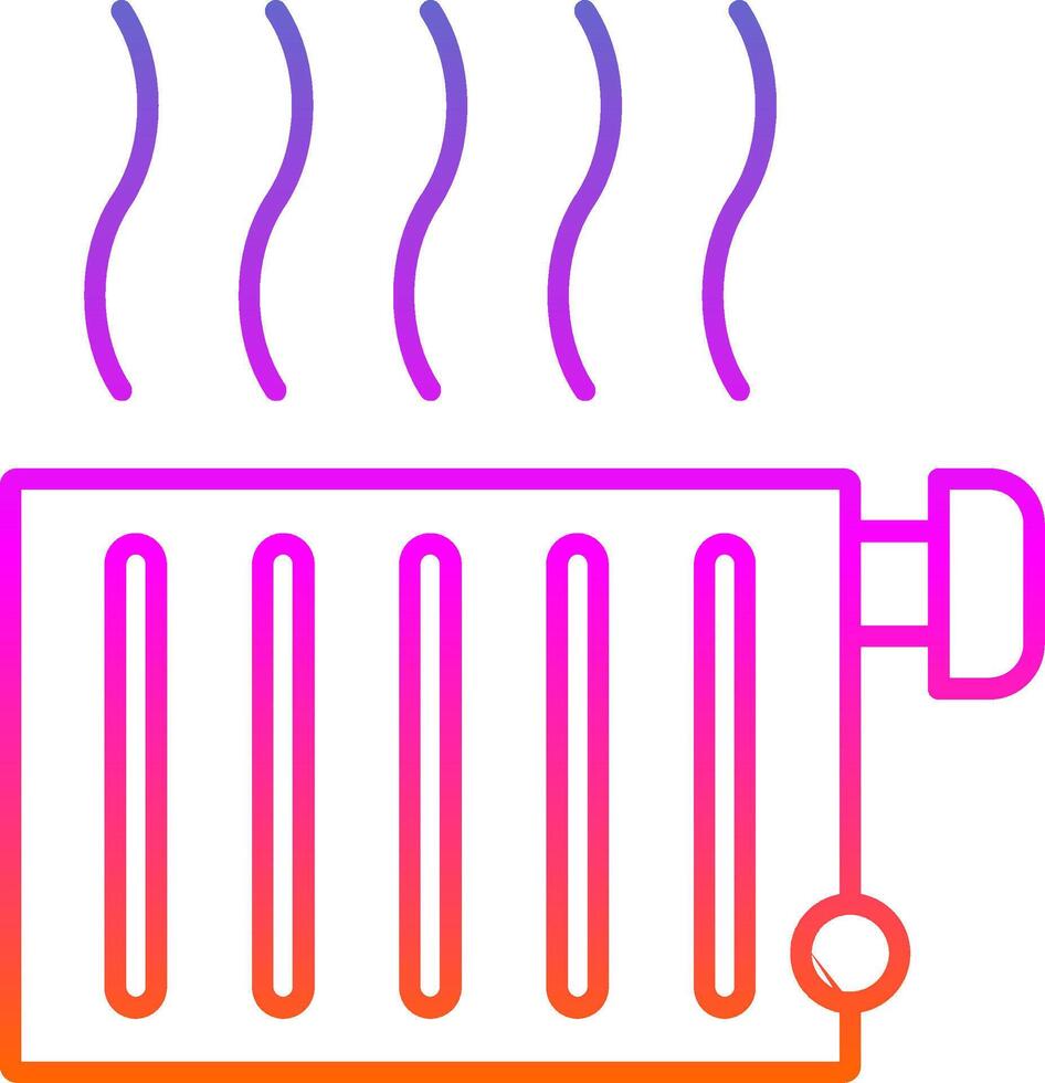 Radiator Line Gradient Icon vector