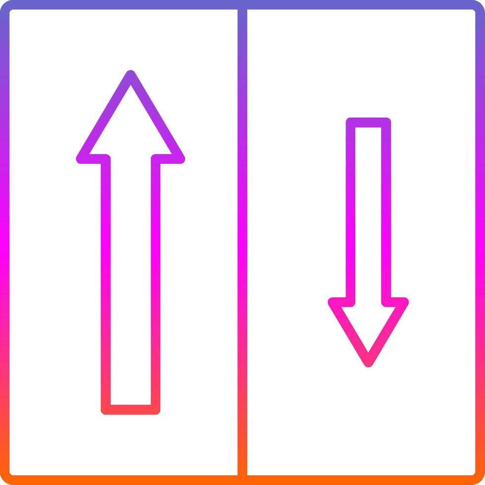 Priority Oncomming Line Gradient Icon vector