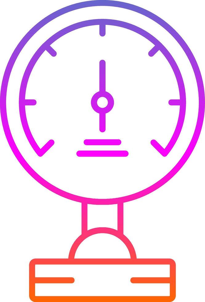 Pressure Meter Line Gradient Icon vector