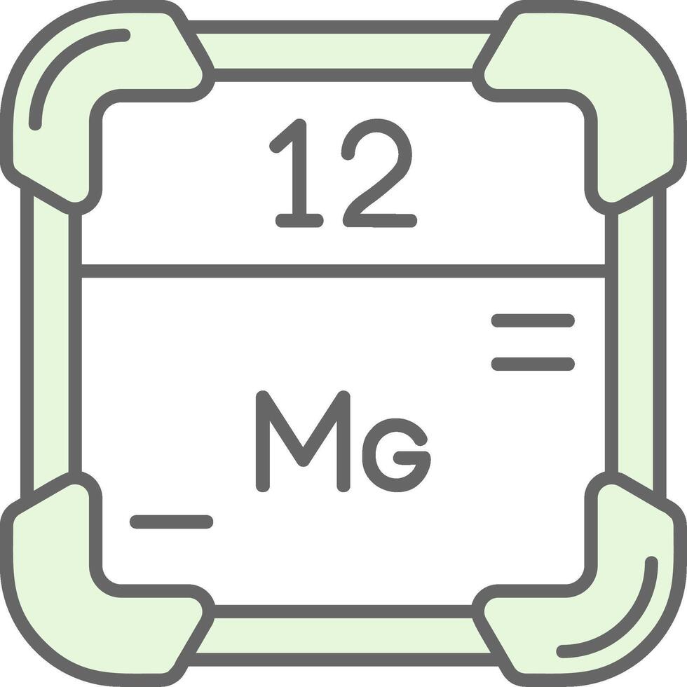 Magnesium Green Light Fillay Icon vector