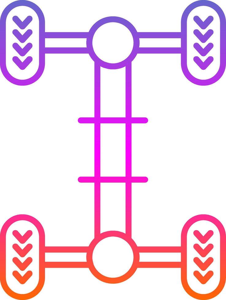 Chassis Line Gradient Icon vector