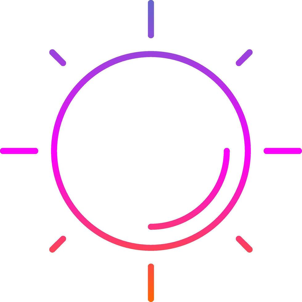 Sun Line Gradient Icon vector