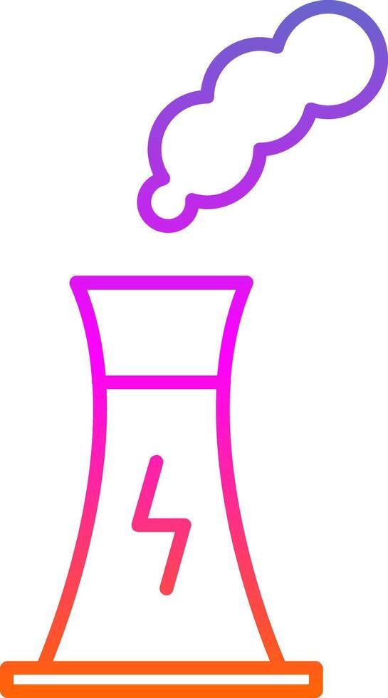 Pollution Line Gradient Icon vector
