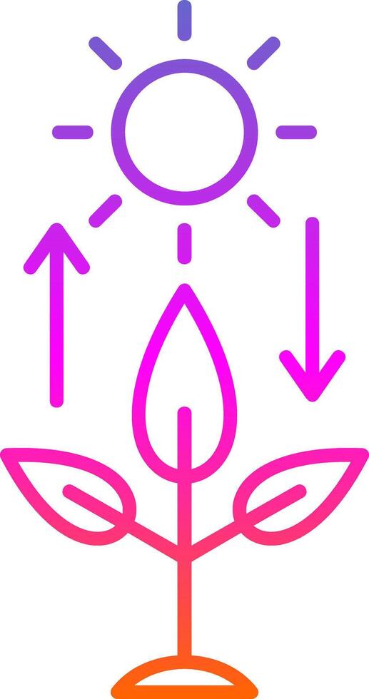 Photosynthesis Line Gradient Icon vector