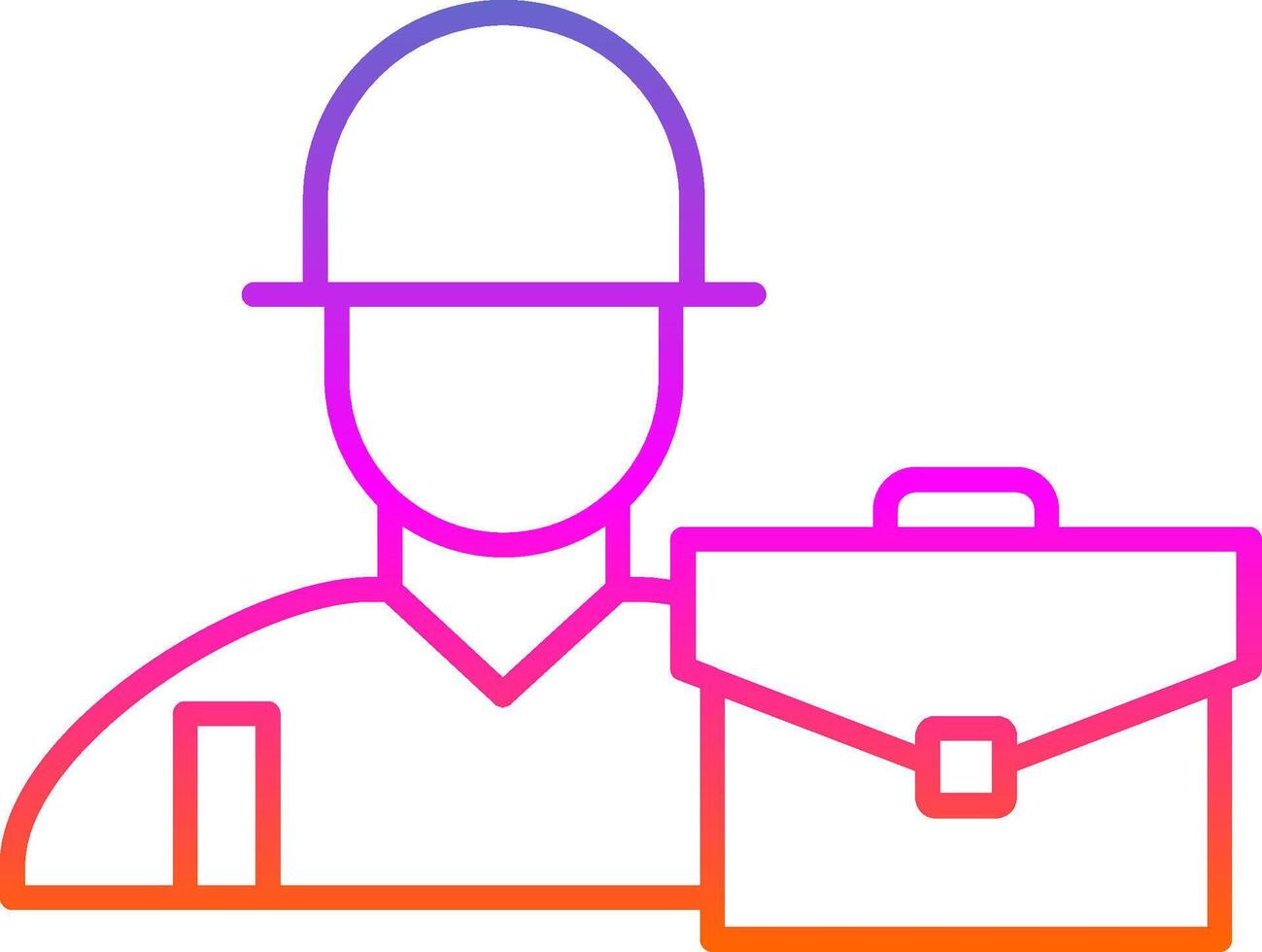 Worker Line Gradient Icon vector