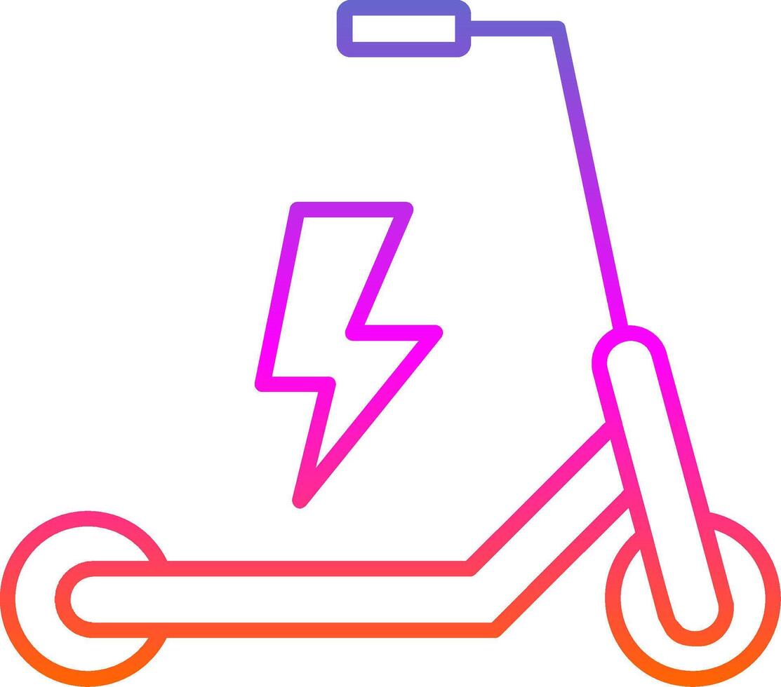 Electric Scooter Line Gradient Icon vector