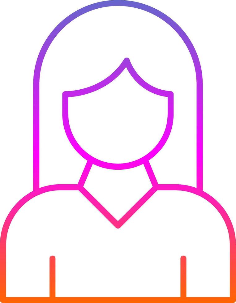 Woman Line Gradient Icon vector
