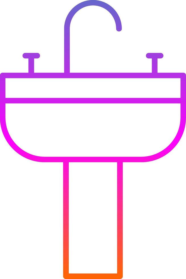 Sink Line Gradient Icon vector