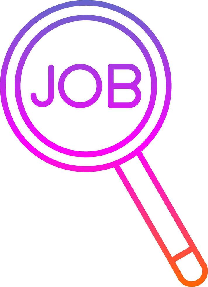 Job Search Line Gradient Icon vector