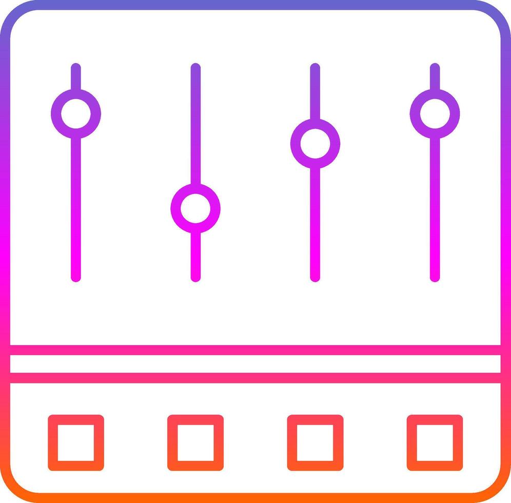 Control Panel Line Gradient Icon vector