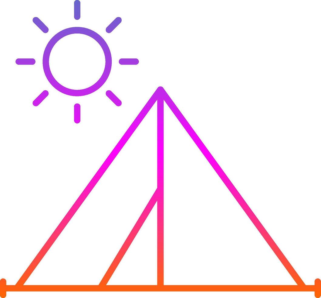 Tent Line Gradient Icon vector
