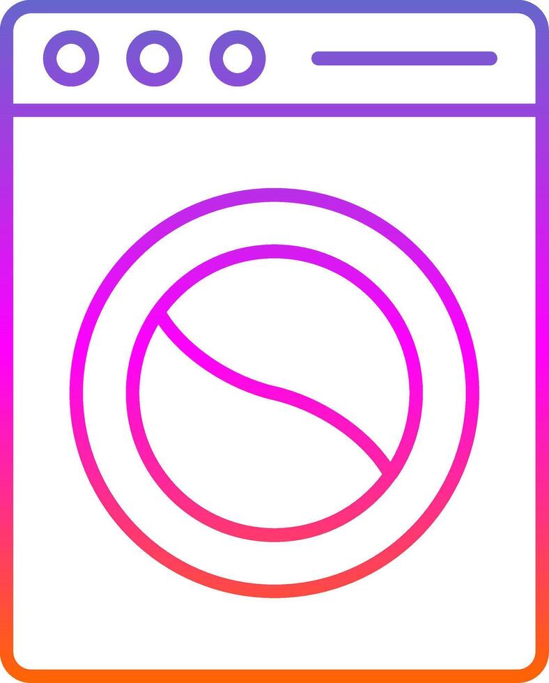Laundry Line Gradient Icon vector