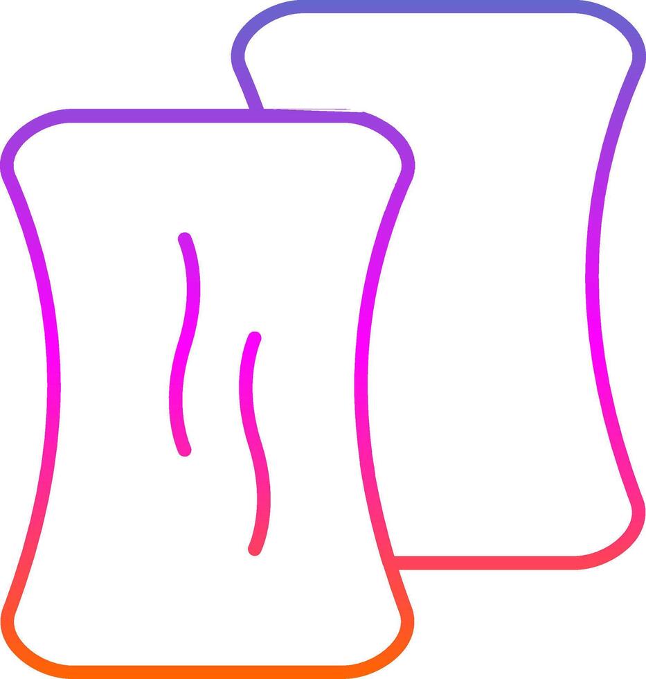 Sponge Line Gradient Icon vector