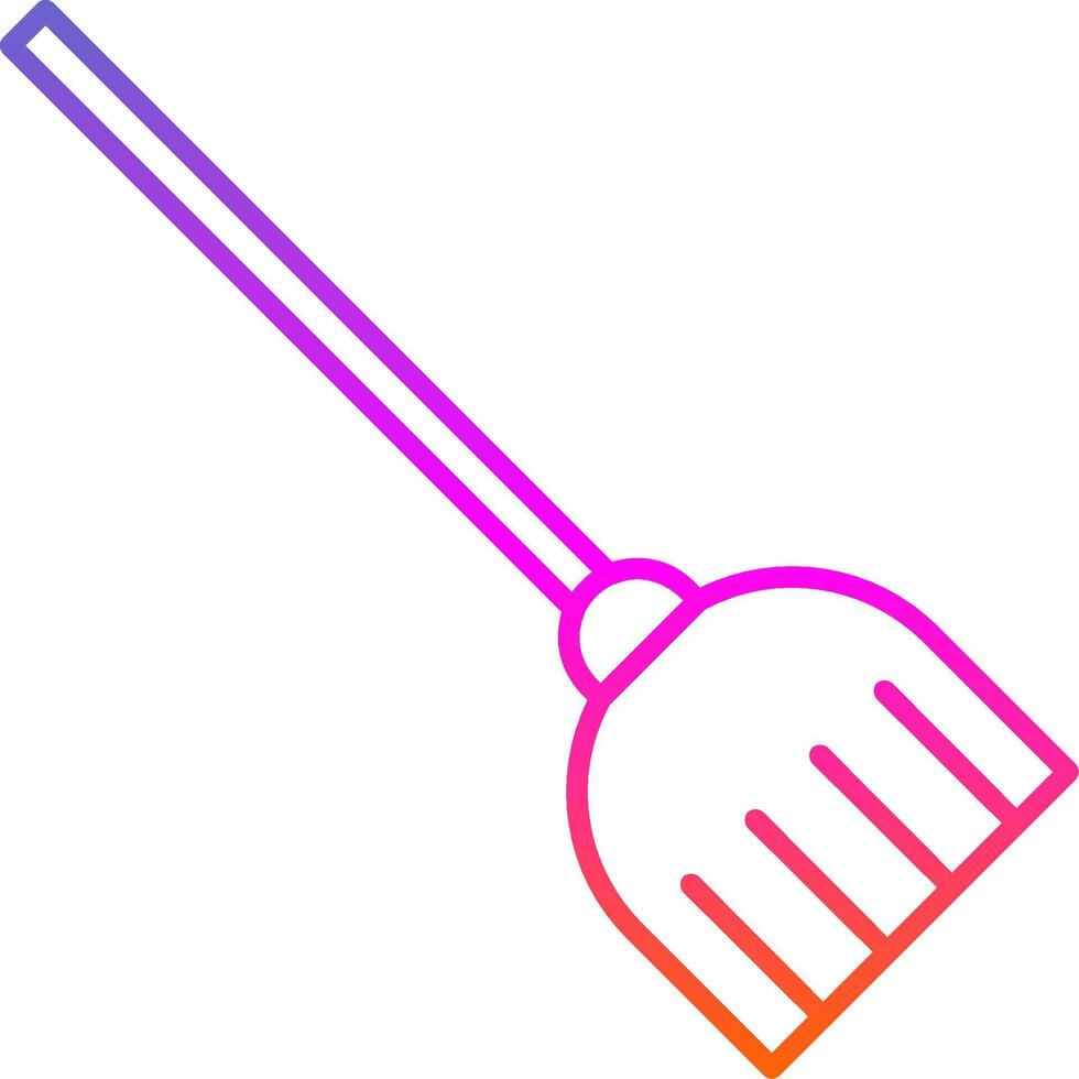 Broom Line Gradient Icon vector
