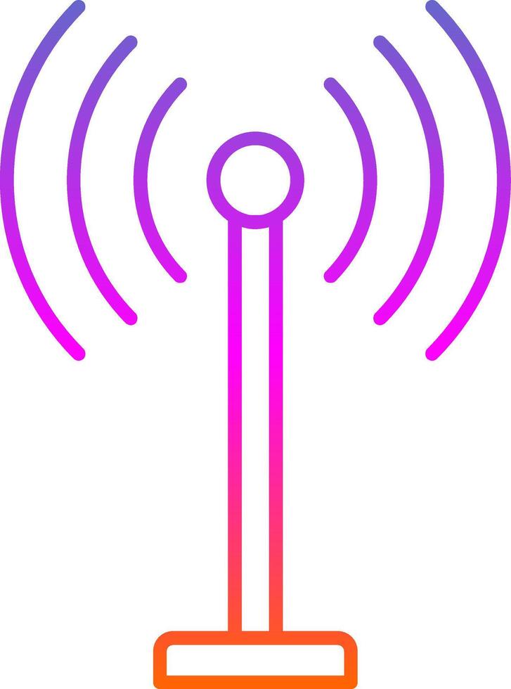 Antenna Line Gradient Icon vector