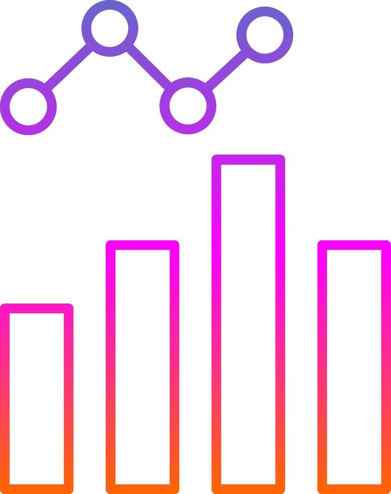 Data Analysis Line Gradient Icon vector